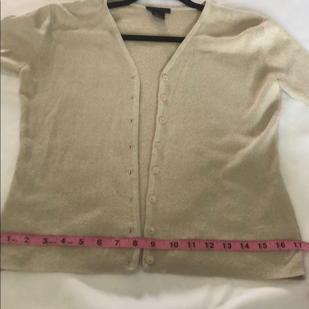 Express Short Sleeve Tan Cardigan Size Large